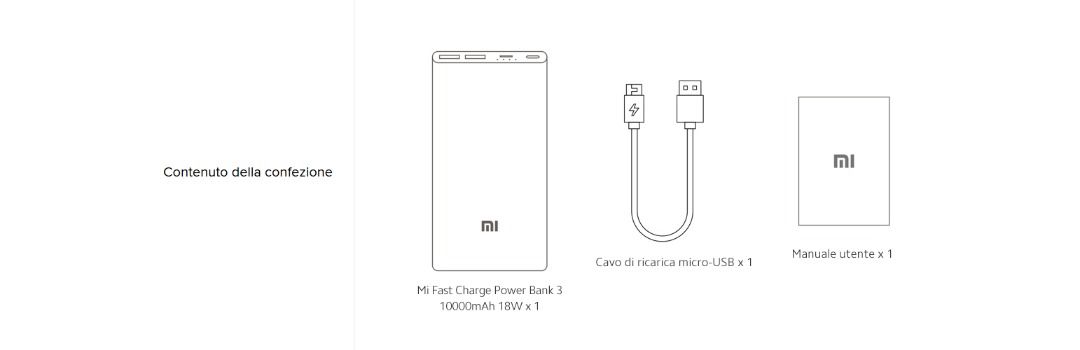 10000 mAh Mi 18W Power Bank 3 Black Smart Devices