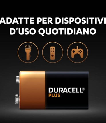 1 Batteria Transistor Duracell 9V 6LR61MN1604
