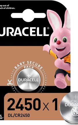 1 Batteria a Bottone al Litio Duracell 2450 CR2450