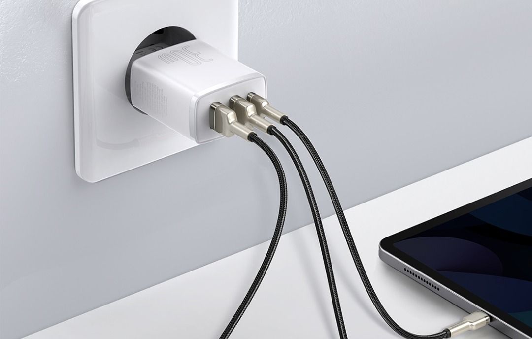 Caricatore Baseus 2xUSB USB 3A 30W Bianco Accessori Smartphone & Tablet