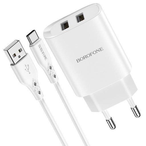 Caricatore Borofone Doppia USB Con Cavo Type-C Accessori Smartphone & Tablet