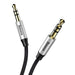 Cavo AUX Jack 3,5mm da 1m Nero e Silver TV & Audio