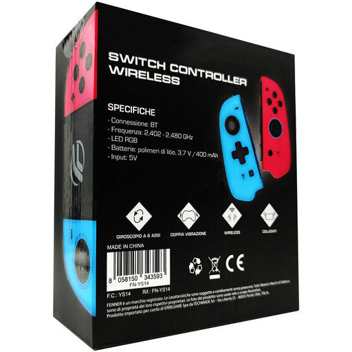 Controller Joystick Wireless per Nintendo Switch Fenner Tech Compatibile Blu/Red Gaming