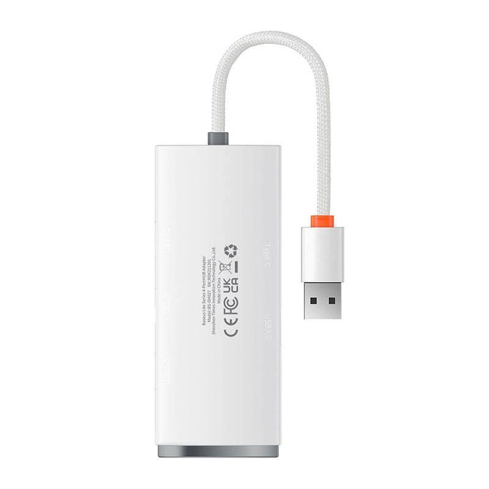 Hub Adattatore Baseus 4 in 1 USB a 4x USB 3.0, 25cm Bianco Accessori PC