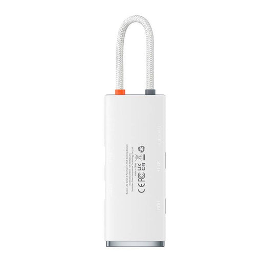 Hub Adattatore Baseus 6 in 1 USB-C a 2x USB 3.0 + USB-C PD + HDMI + SD/TF Bianco Accessori PC