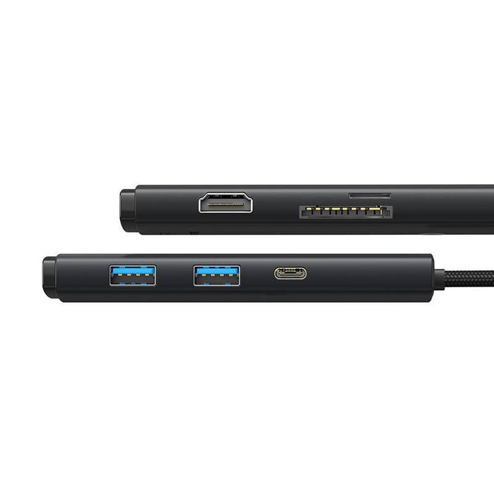Hub Adattatore Baseus 6 in 1 USB-C a 2x USB 3.0 + USB-C PD + HDMI + SD/TF Nero Accessori PC