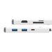 Hub Adattatore Baseus 6 in 1 USB-C to 2x USB 3.0 + HDMI + USB-C + TF/SD Bianco Accessori PC