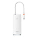 Hub Adattatore Baseus 6 in 1 USB-C to 2x USB 3.0 + HDMI + USB-C + TF/SD Bianco Accessori PC