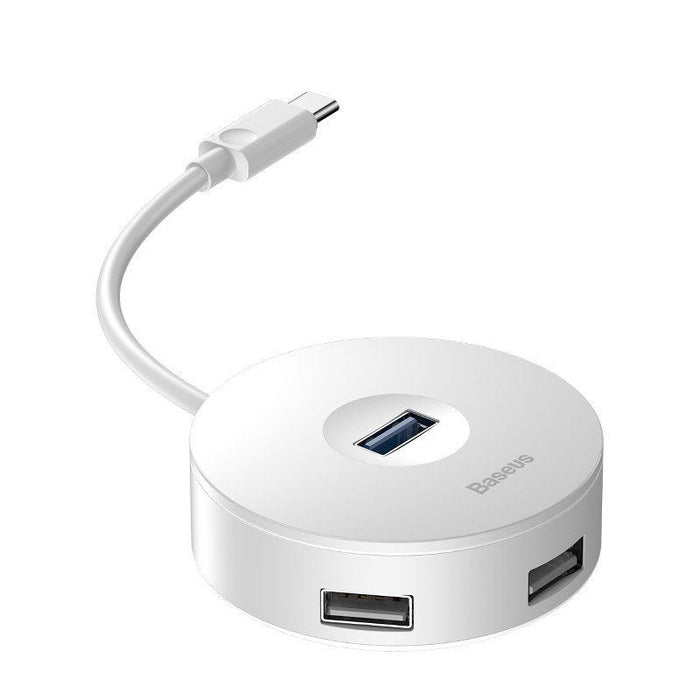 Hub Adattatore USB-C 4 in 1 con 4 USB e 1 USB-C Bianco 15 cm Smart Home