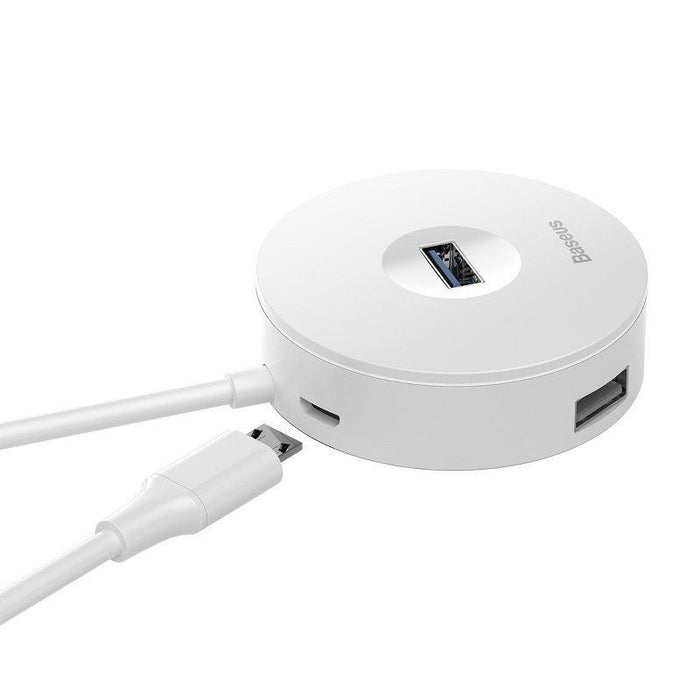 Hub Adattatore USB-C 4 in 1 con 4 USB e 1 USB-C Bianco 15 cm Smart Home