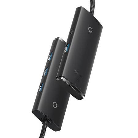 Hub Adattatore USB-C 4 in 1 con 4 USB e 1 USB-C Nero Smart Home