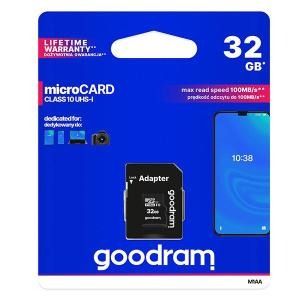 Micro SD Goodram 32GB + Adattatore Accessori Smartphone & Tablet