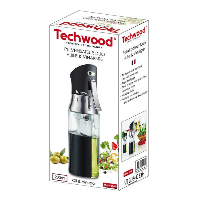 Mixer Spray Spruzzatore olio e aceto Techwood nero Smart Home
