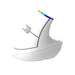Mouse Verticale Wireless Delux M618C 2.4G 1600DPI RGB Bianco Accessori PC