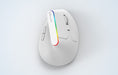 Mouse Verticale Wireless Delux M618C 2.4G 1600DPI RGB Bianco Accessori PC