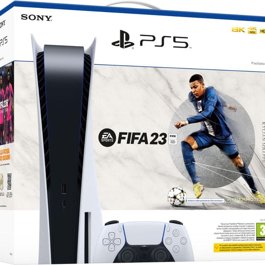 PS5 Console 825GB Standard Edition Bianco EU + FIFA 23 + Fifa Ultimate Team Omaggio
