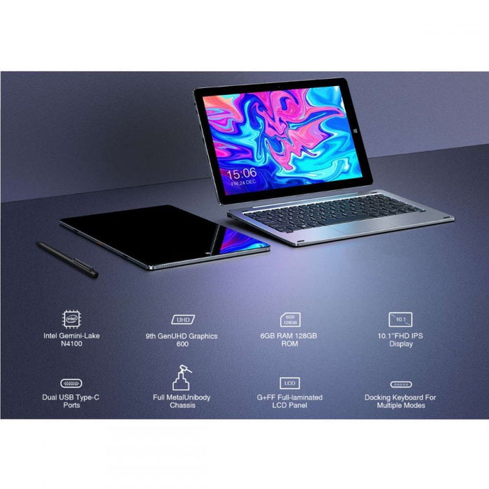 Pad Notebook Chuwi Hi10X 2 in 1 6/128GB 10.1" FHD Computer Portatili , Notebook