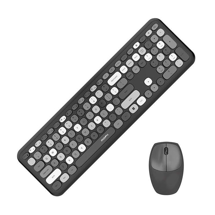 Set Tastiera + Mouse Wireless MOFII 666 2.4G Nero Accessori PC