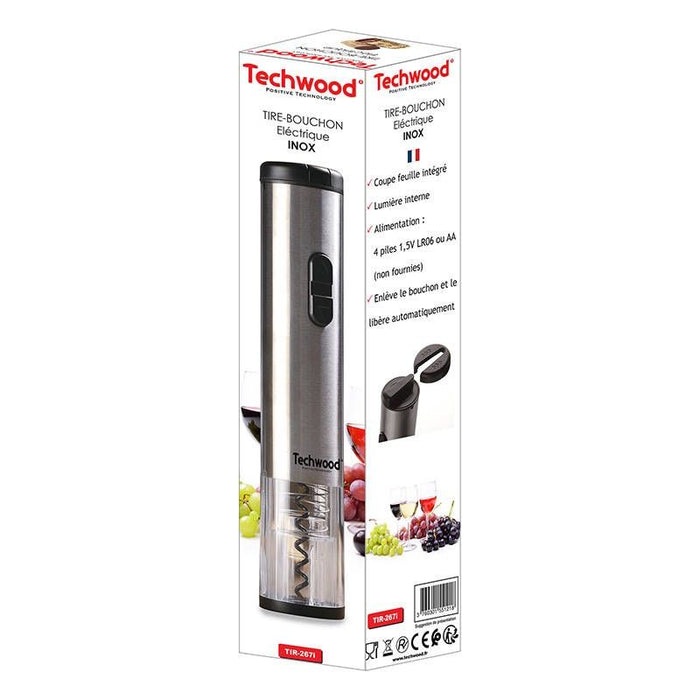 Techwood Cavatappi Elettrico Vino argento Smart Home